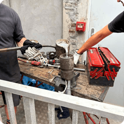 Rénovation du culot avec fonte d'acier